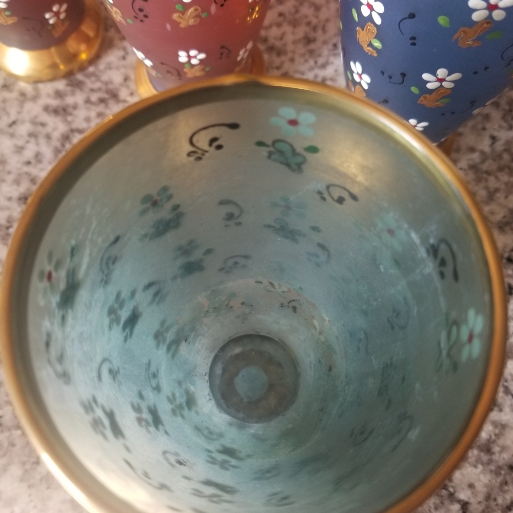 4 hand painted Anthropologie Glass Vases - Picture 7 of 7